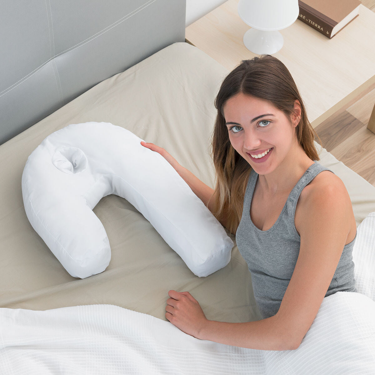 U Side Sleepers Ergonomic Pillow Slupill InnovaGoods-7